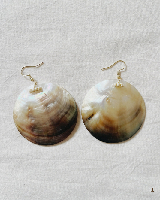 Mother of Pearl Shell Earrings - Handmade