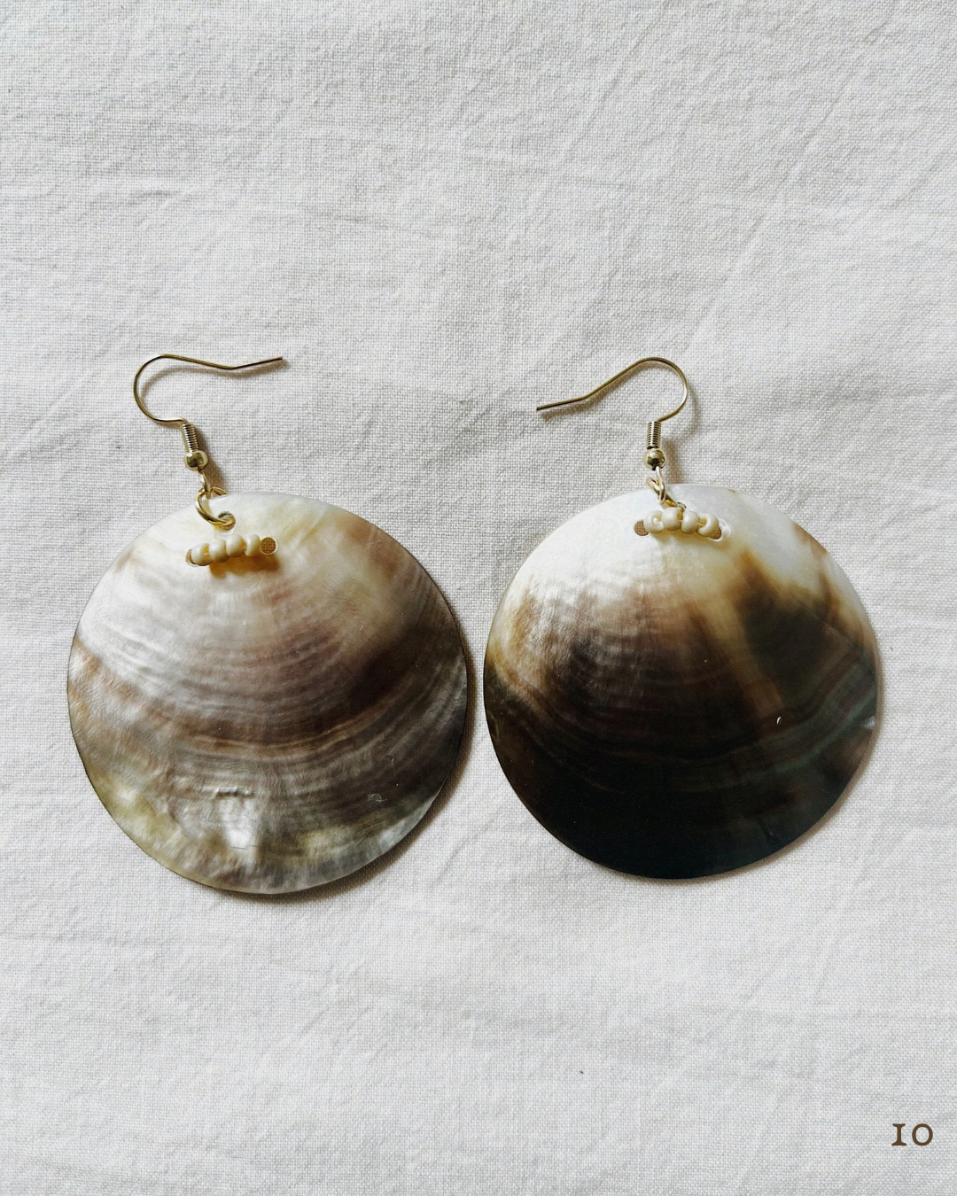 Mother of Pearl Shell Earrings - Handmade