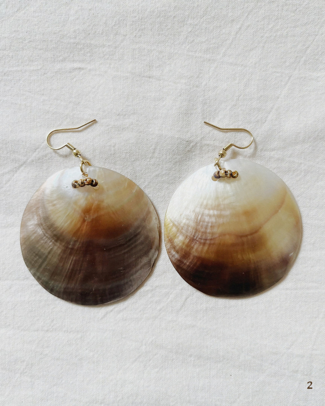 Mother of Pearl Shell Earrings - Handmade