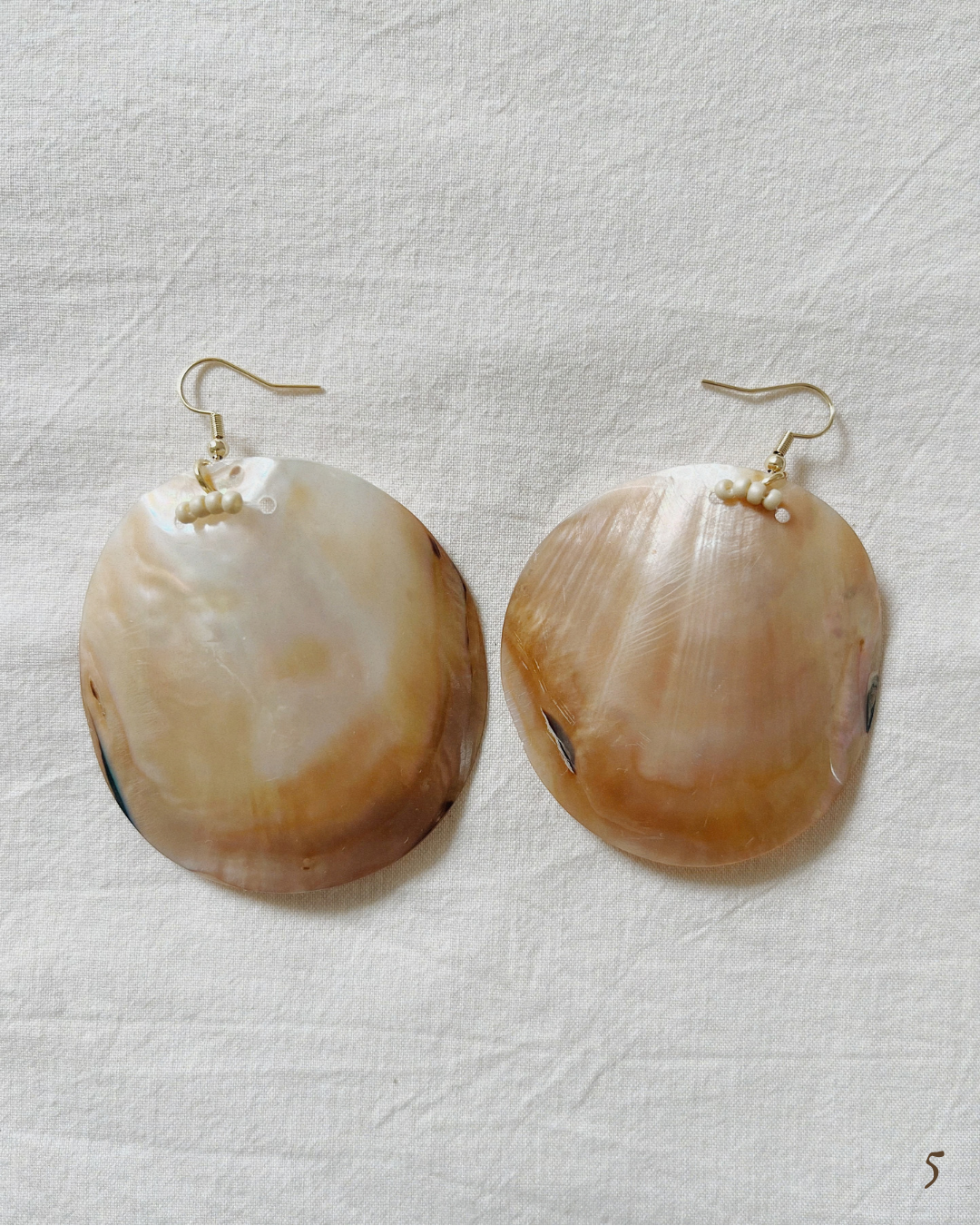 Mother of Pearl Shell Earrings - Handmade