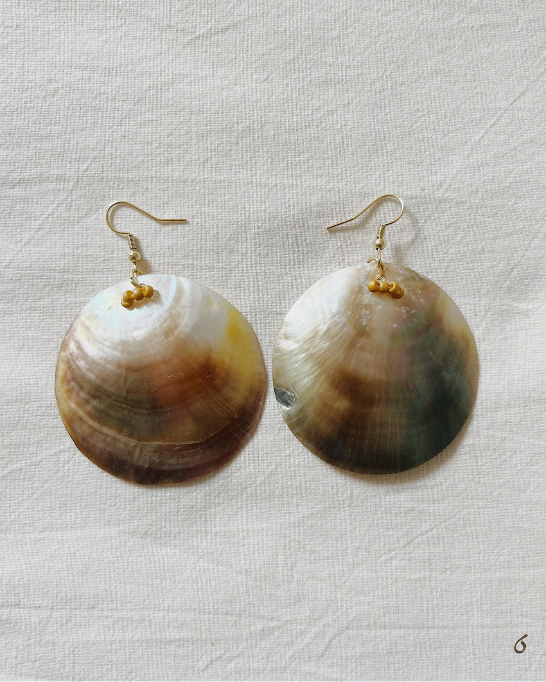 Mother of Pearl Shell Earrings - Handmade