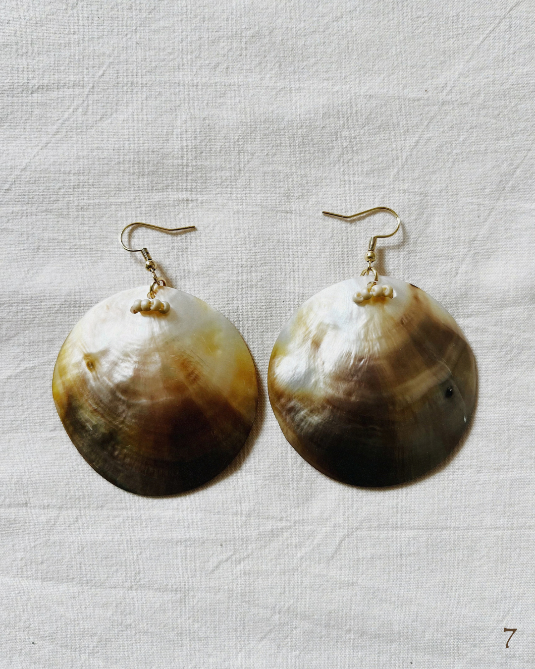 Mother of Pearl Shell Earrings - Handmade