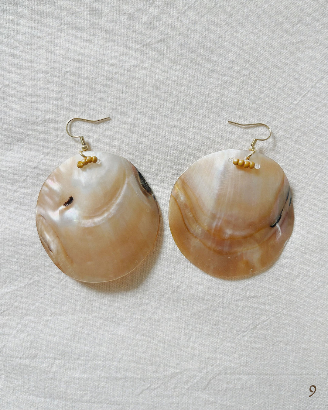 Mother of Pearl Shell Earrings - Handmade
